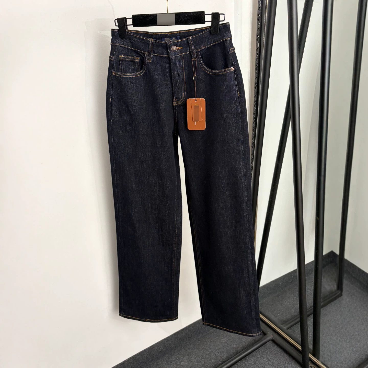 Nanyou high-end cross-border best-selling new LP style straight-leg slim-fit denim pants with a leather logo on the back