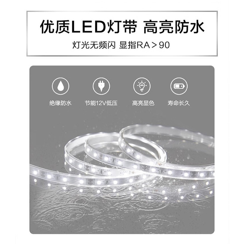 LEDスマートバスルームミラー ホテル民宿トイレ発光ミラー 浴室ミラー バックライト付きスマートミラー 照明付きミラー|undefined