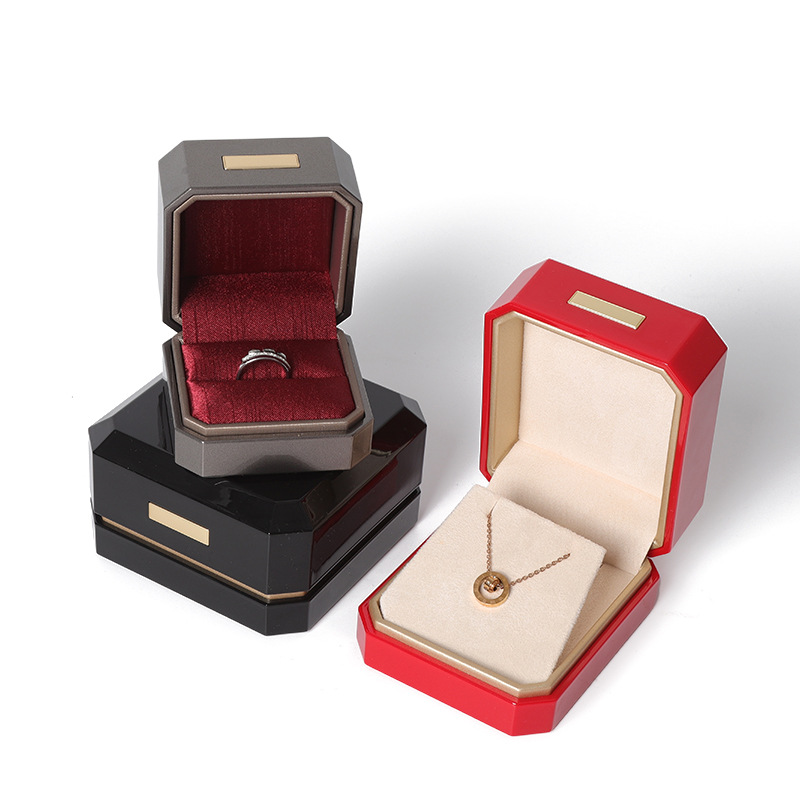 Caja de joyería lacada de alta calidad, caja de regalo de joyería, caja de anillo, collar, caja de embalaje de joyería, sensación de alta calidad image 4