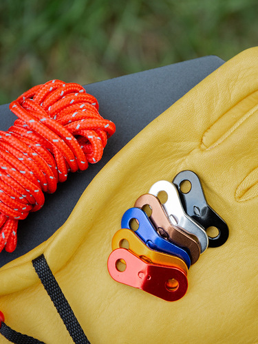Outdoor camping camping tent wind rope buckle double-eyed aluminum alloy paracord fixed sliding adjustment buckle canopy rope buckle
