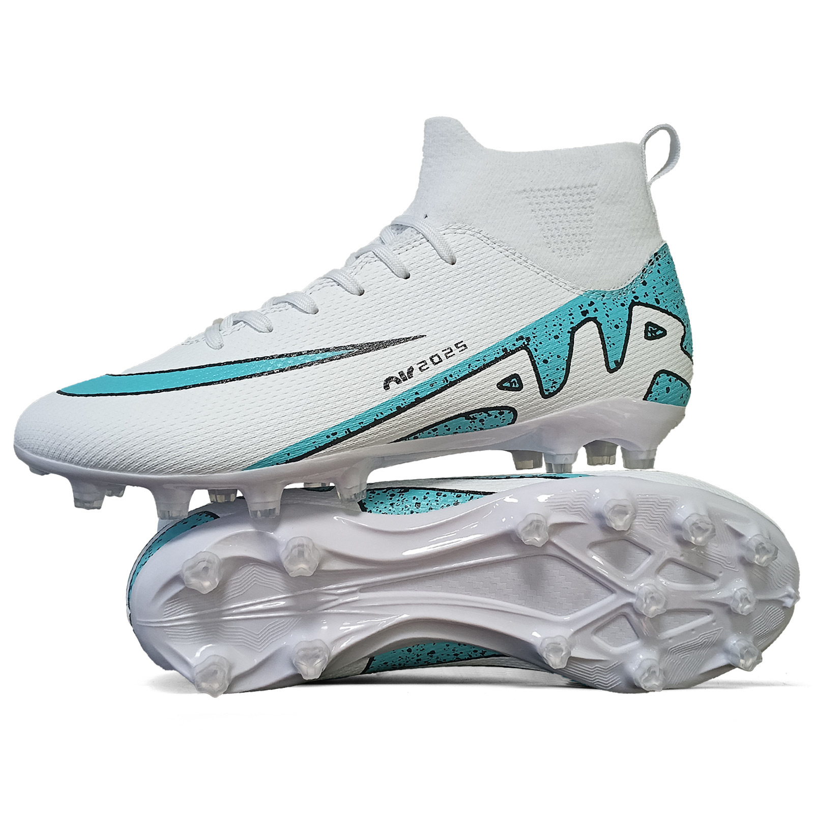 2024 nuevos fabricantes de zapatos de fútbol FGTF zapatos de entrenamiento de interiores zapatos de fútbol de clavos transpirables de alto perfil