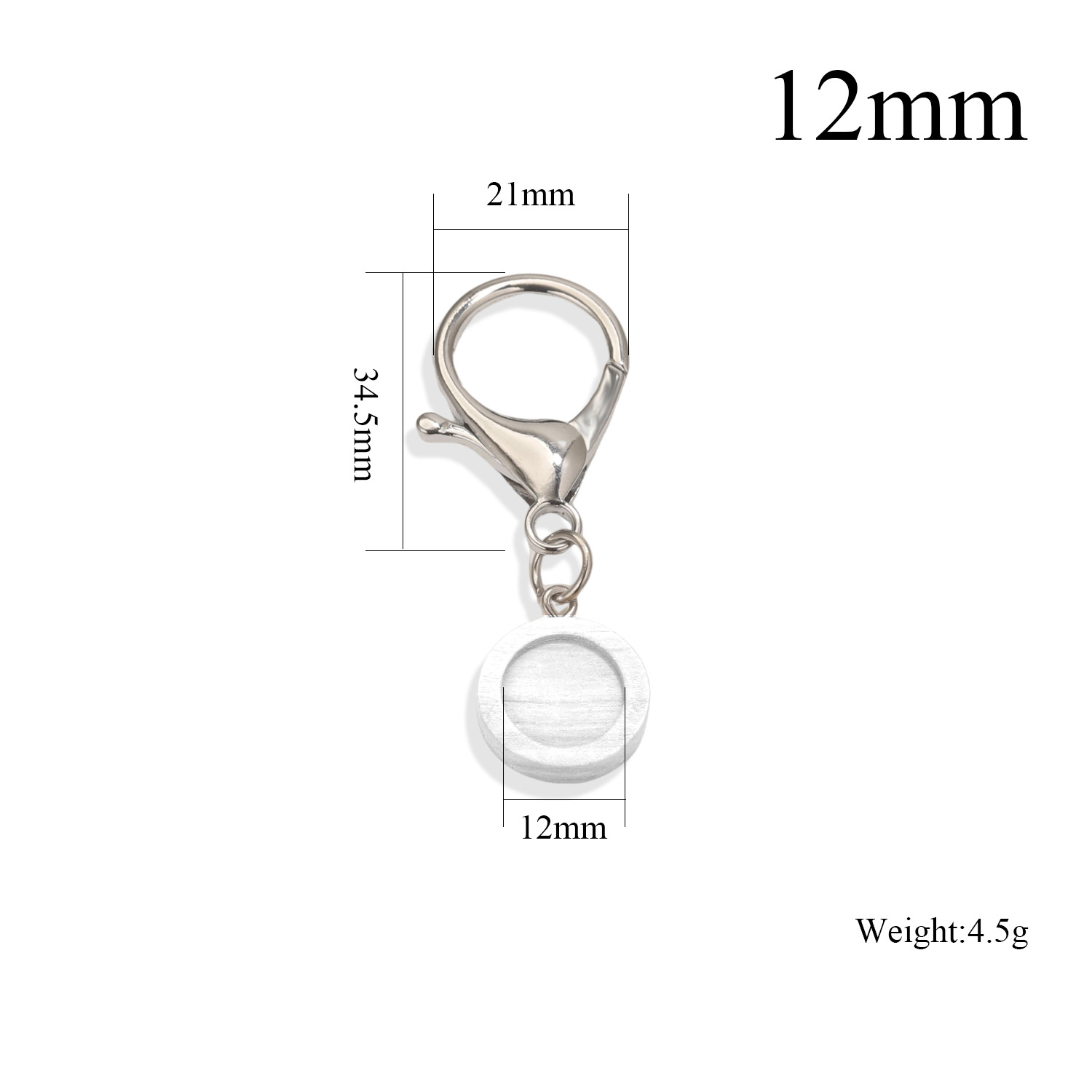 Tempos de joyas de madera redondas llavero de madera colgante accesorios DIY bandeja en blanco