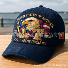 United States 250th Anniversary Hat刺绣美国鹰头250周年纪念帽