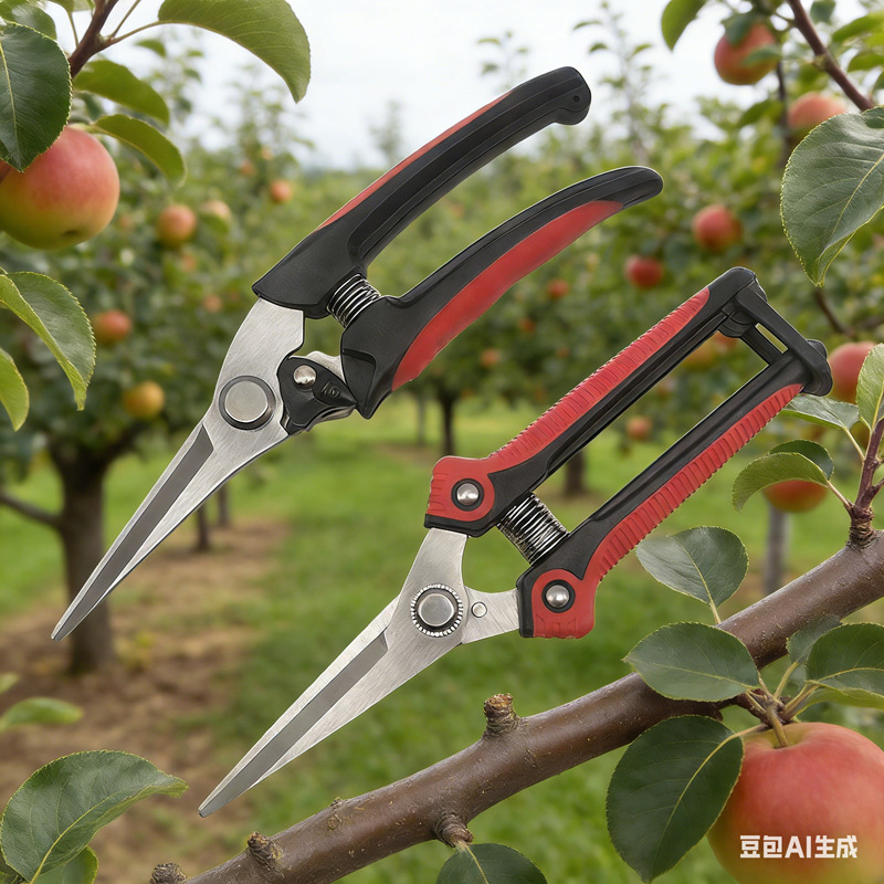 不锈钢修枝剪果园摘果剪果树花园盆栽剪花剪子加厚强力枝条剪
