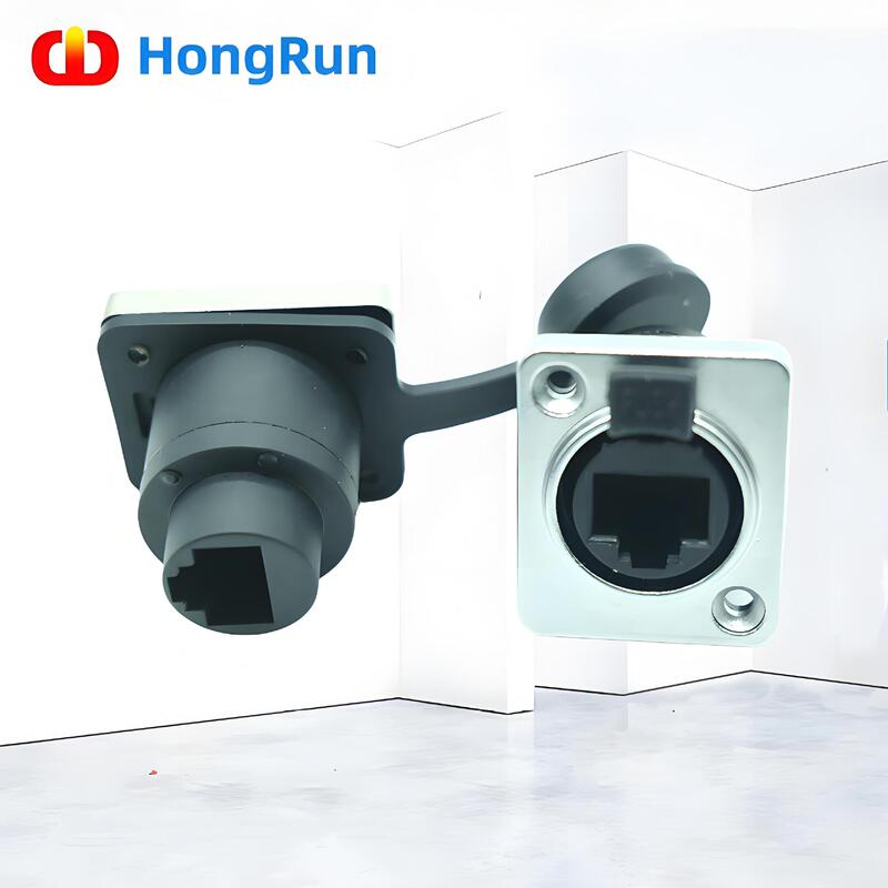 Rj45 Connector Rj45 Straight-Through Head Led Large Screen Data Transmission 8P Ethernet Waterproof Rj45 Network Interface
