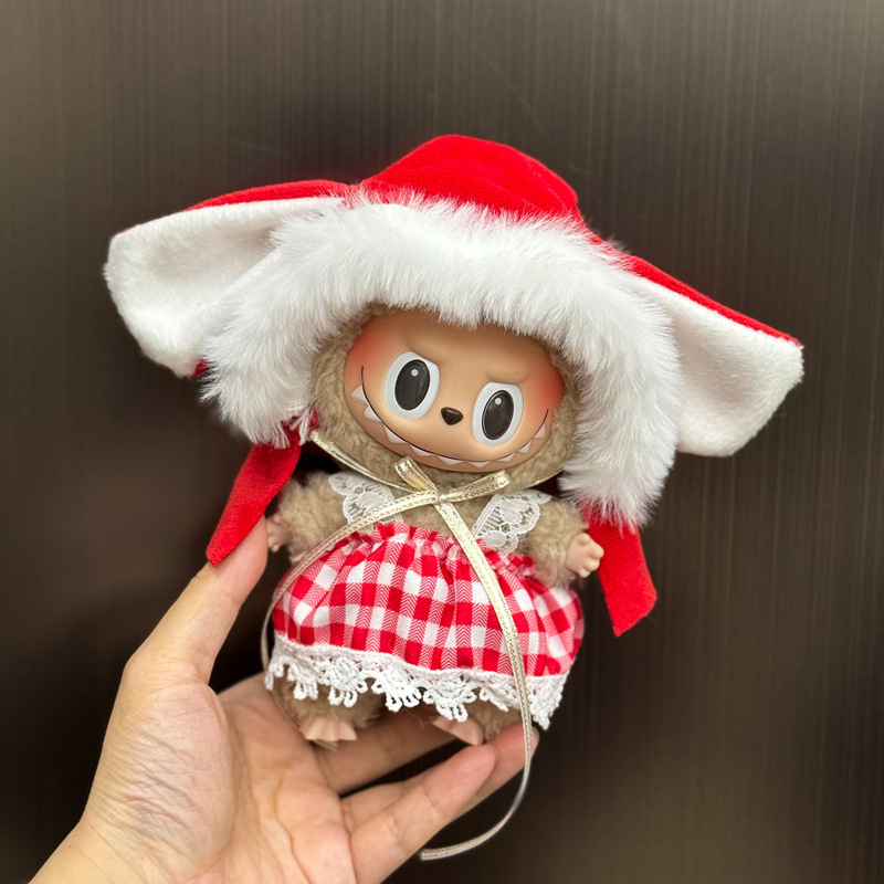 新しいかわいいシュガージェルフェイスラブブドレッシング帽子ペンダントぬいぐるみラブブ人形バッグペンダント|undefined
