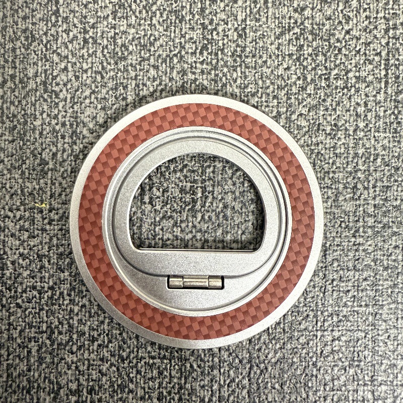 Magsafe アルミニウム合金 2025 薄型カーボンファイバーテクスチャ回転リング怠惰なデスクトップ磁気携帯電話ホルダー|undefined