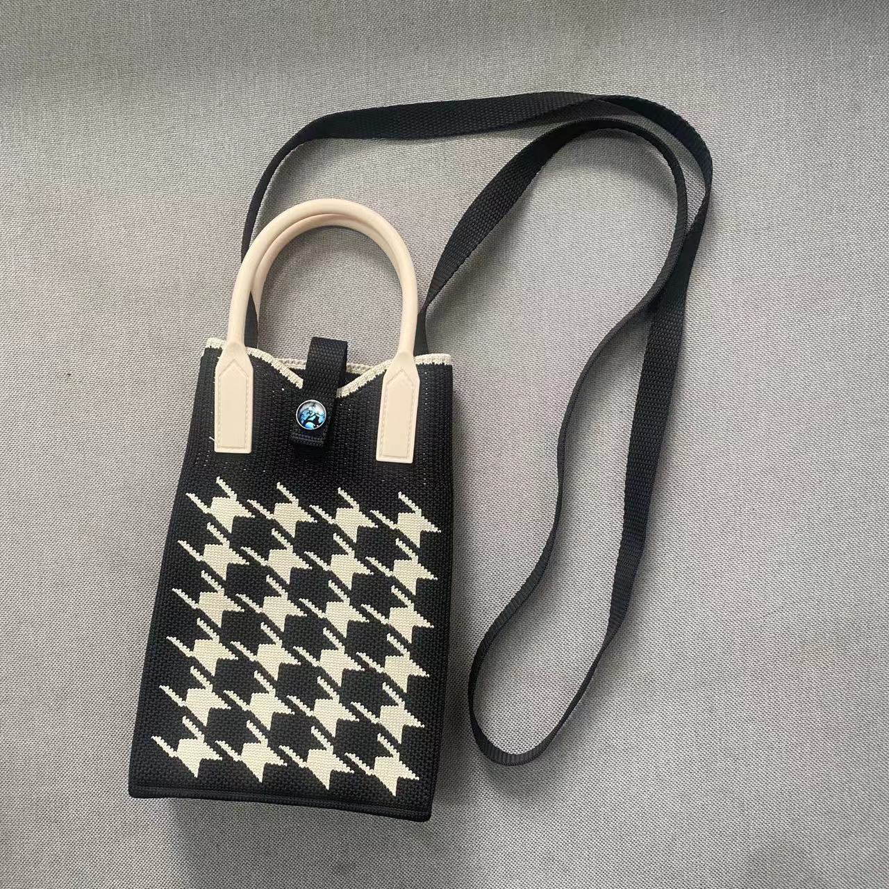 Nuevo amor bolso del teléfono móvil bolso de punto al por mayor de gran capacidad bolso de mano estudiante crossbody bolsa de lana fábrica