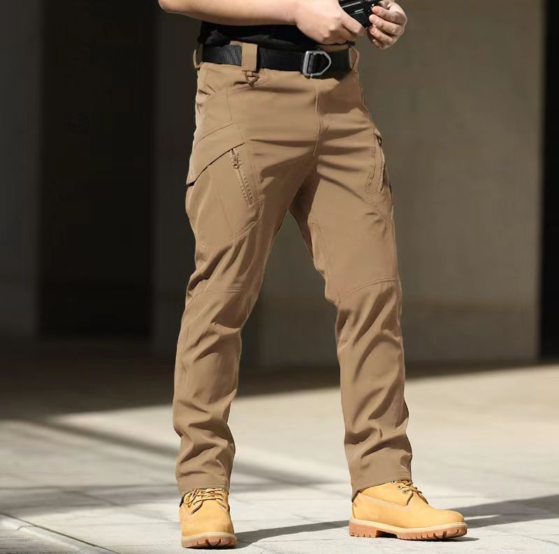 Pantalones casuales al aire libre para fanáticos militares, monos, chaquetas de primavera y otoño sueltas rectas, pantalones de montañismo tácticos elásticos y transpirables