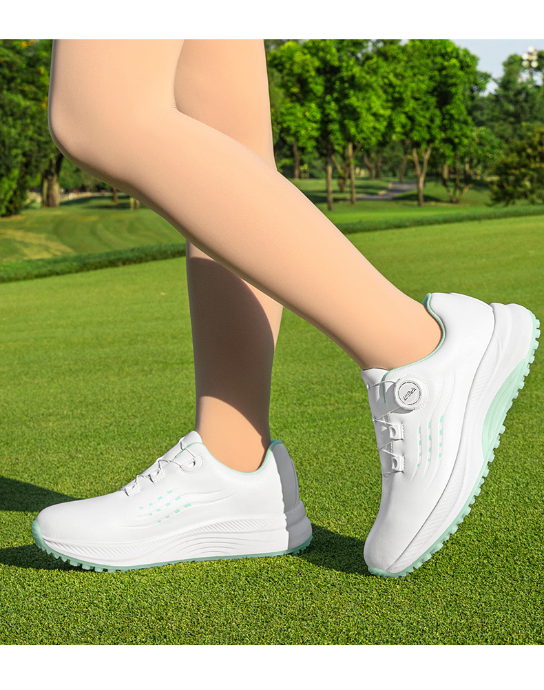Giày golf nữ PGM mùa hè chống thấm, đế nhẹ không đinh — XZ373 [Loại hồi phục chậm] Màu trắng anh đào rơi, XZ373 [Loại hồi phục chậm] Gió trắng chi tiết 12