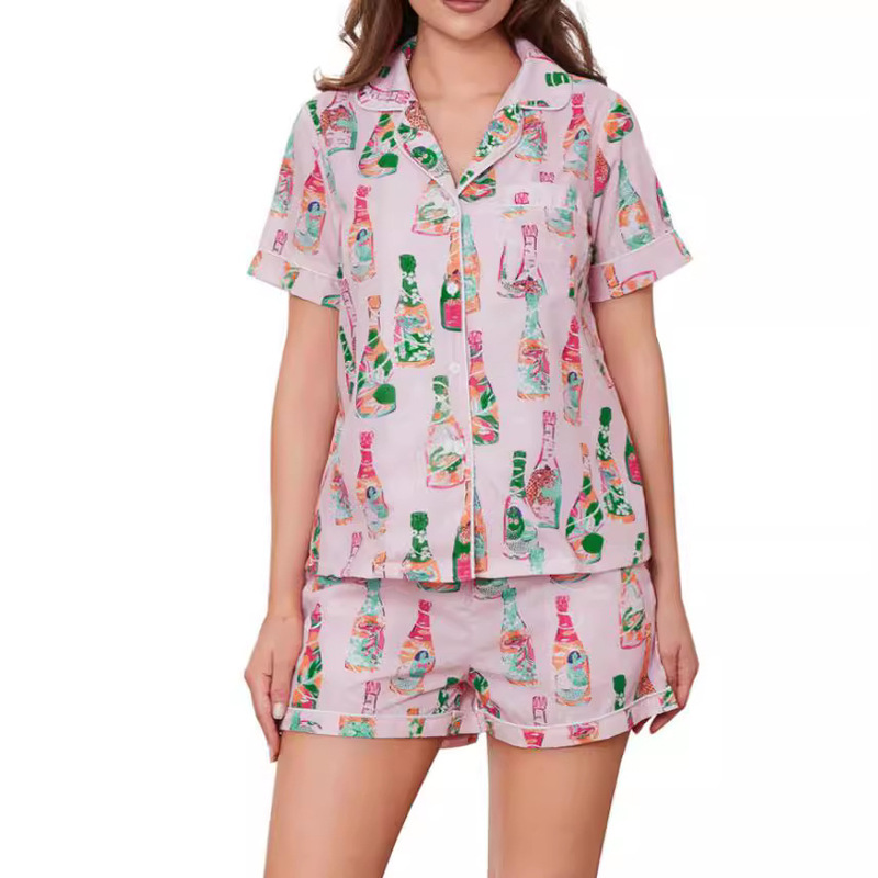 2024 New European and American Cross-border Amazon Summer Short-sleeved Simple Comfortable Women's Casual Wear Fashion Casual suit