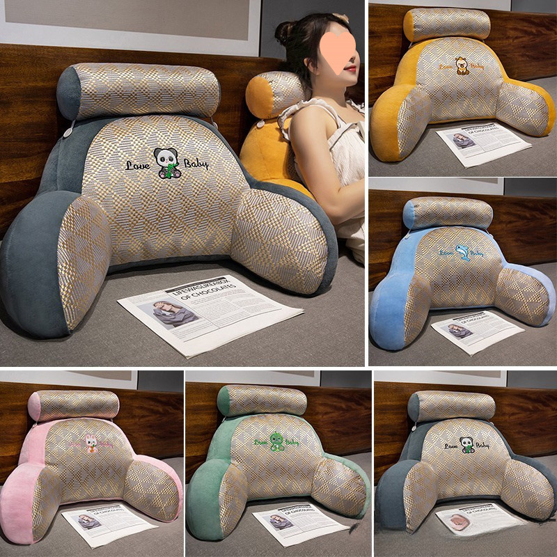 Verano almohada de cabecera dormitorio dormitorio dormitorio para jugar en la cama almohada de cintura almohada fresca y transpirable gran respaldo