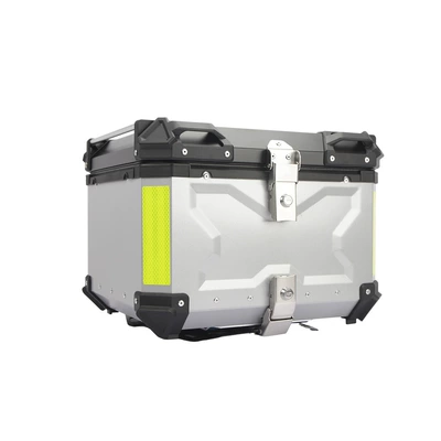 Motorcycle trunk: 38L Side Box Waterproof - 36l-embossed-silver