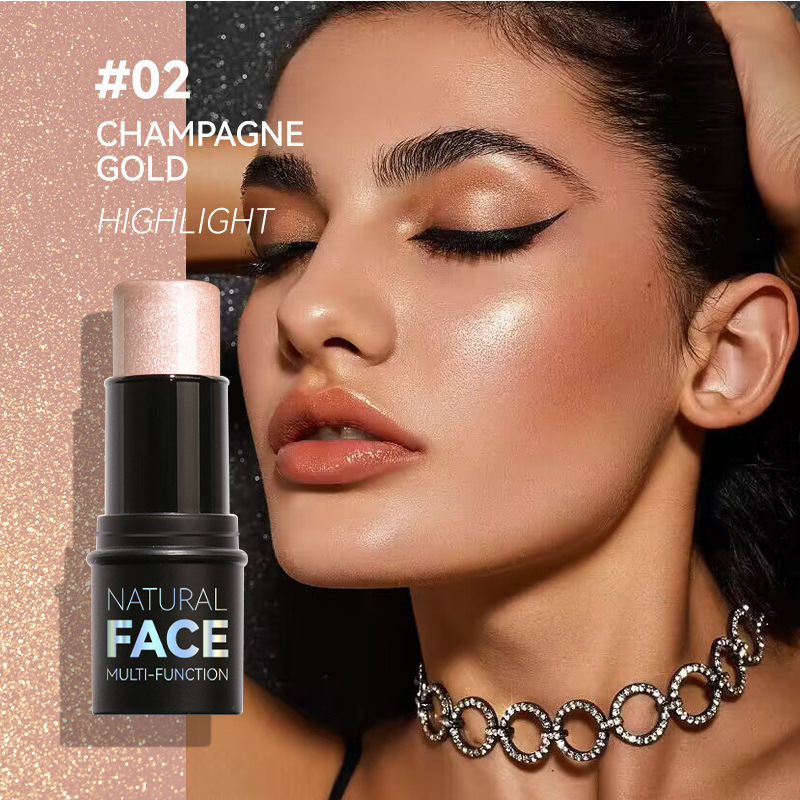 Barra de iluminación tridimensional de alto brillo de estilo explosivo transfronterizo, barra de maquillaje de belleza facial, barra de rubor de base, maquillaje de comercio exterior al por mayor