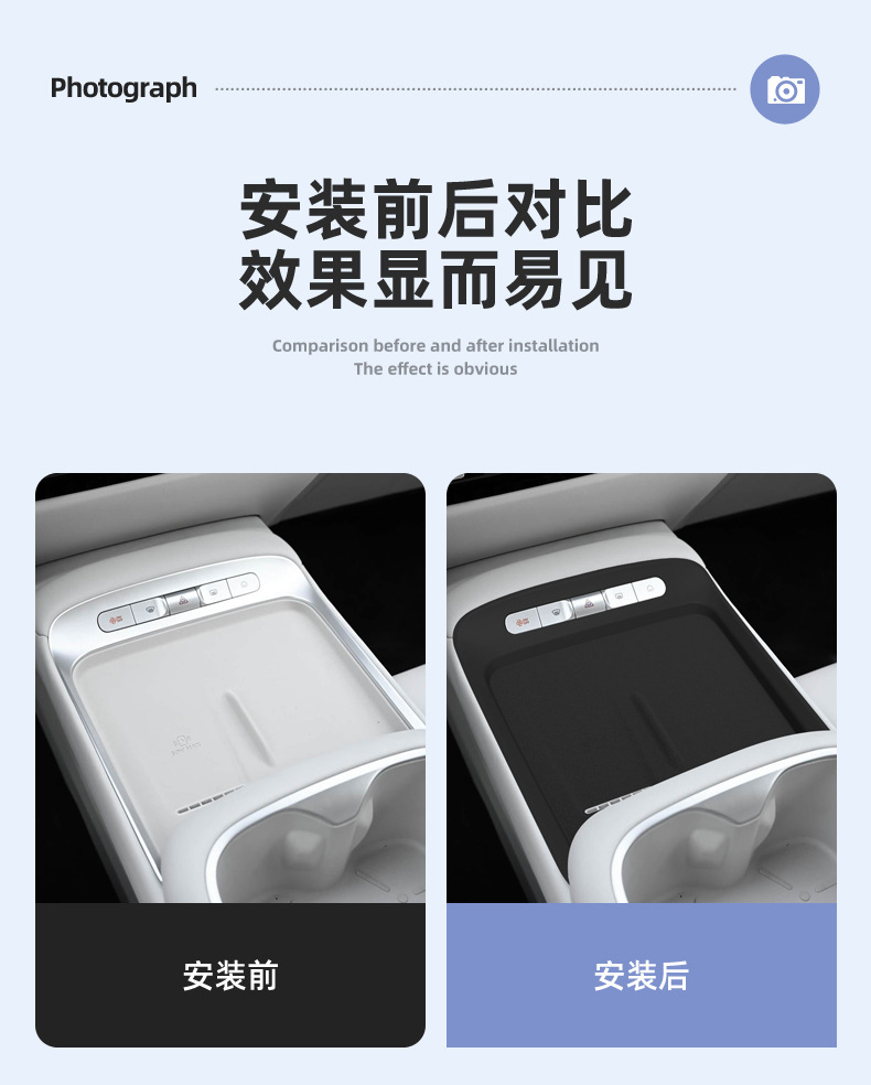 Suitable for 26 models of MG 4X, wireless charging silicone anti-slip mat, center console protection, car-specific modification accessories