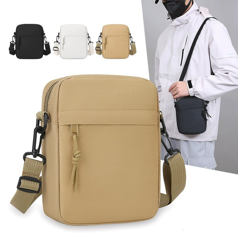Crossbody Bag for Men, Simple Black New Style Casual Mobile Phone Bag, Small Shoulder Bag, Trendy Brand Men's Backpack, Single Shoulder Bag for Women