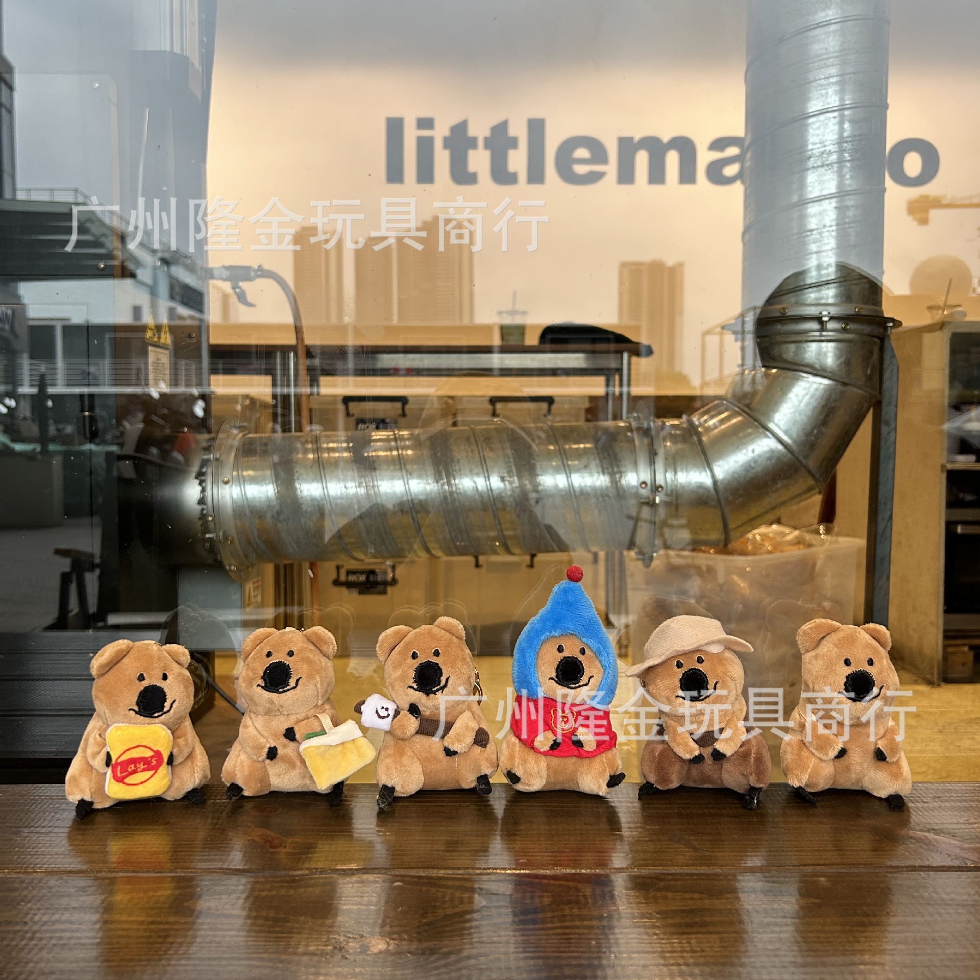 现货可爱包棉花考拉熊柿子椒熊蓝色头套毛绒公仔挂件游乐园抓娃机