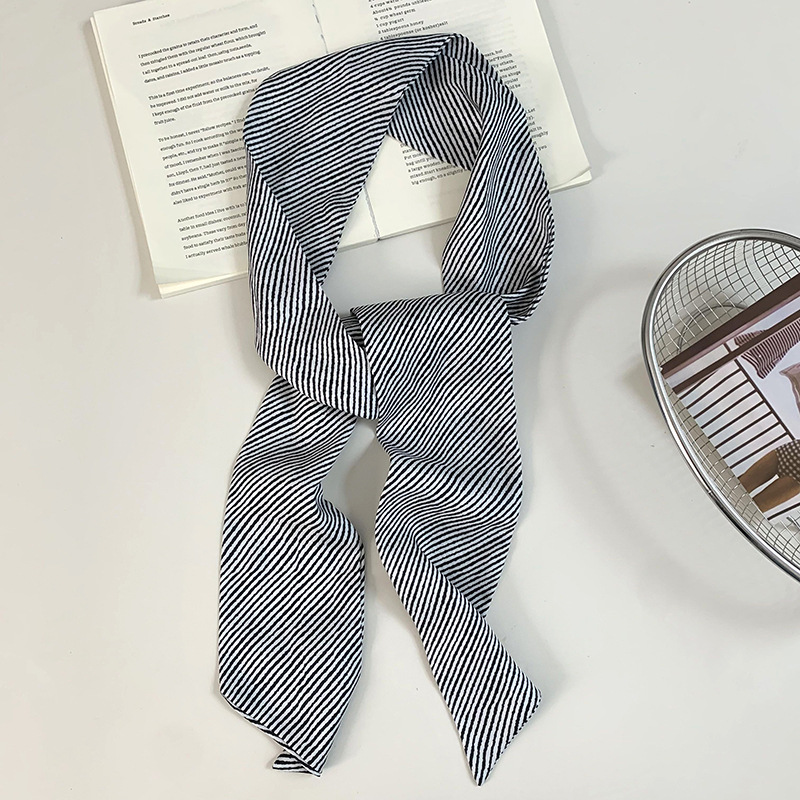 Buñuelo de seda largo alto sentido europeo y americano nuevo nudo transfronterizo correa de cabello tocado buñuelo de seda protector de cuello buñuelo cinturón decorativo