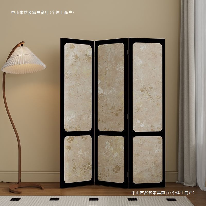 沙发背景玄关遮挡装饰移动折叠法式中古花卉屏风隔断客厅餐厅|undefined