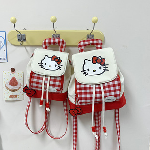 Hello kitty, Japanese school bag, cartoon backpack to go out, western style