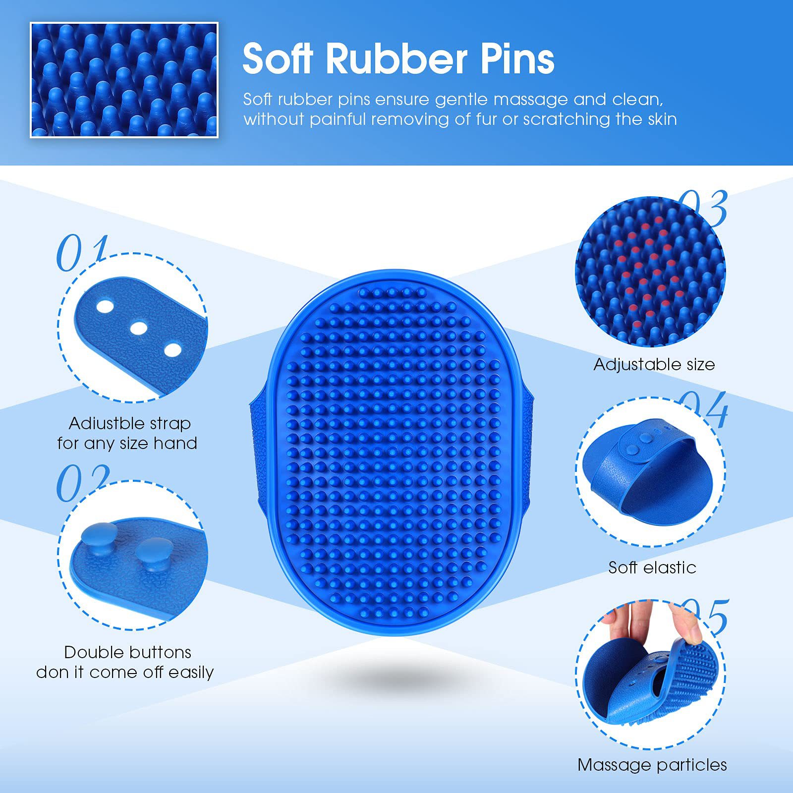 7 piezas de conejo conjunto de belleza conejo cepillo para conejos incluye el peinado de eliminación de pimples