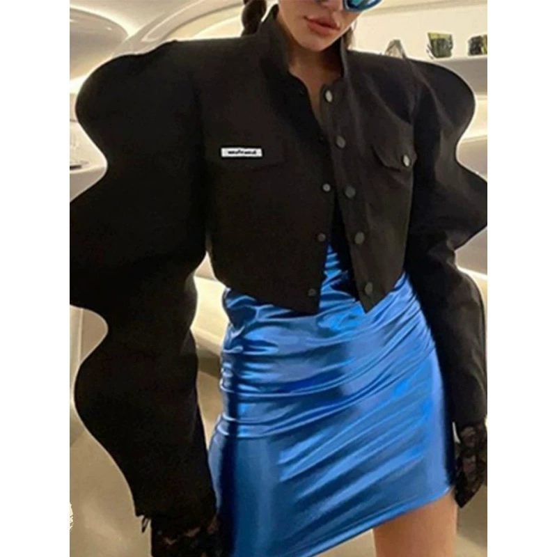 Женский кардиган с длинными рукавами и открытым пупком, укороченный топ с длинными рукавами и лацканами