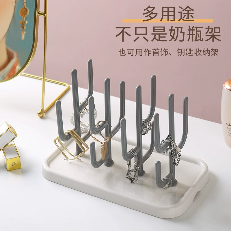 Feeding bottle, universal drying rack for baby, cactus
