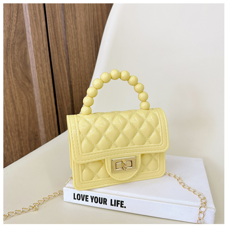 157g Weight Polyester Lining Material Flip Cover Closure Type Single Shoulder Strap Strap Type Jelly Bag Bags Type Casual, Holiday Occasion PVC Material Solid Color Pattern All Seasons Season Women's Gender Basic, Classic Style Style Square Shape Small Size Women's Small PVC Solid Color Basic Classic Style Square Flip Cover Jelly Bag 45