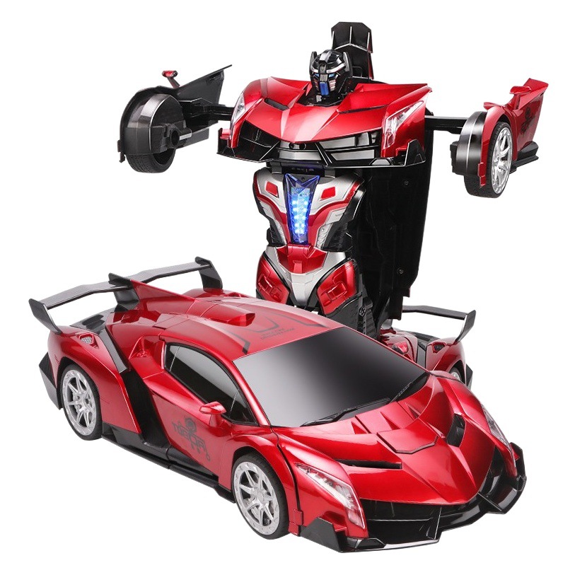 ジェスチャー誘導変形リモコン自動車音響制御金剛ロボット充電電動レーシングカー超大型少年玩具車