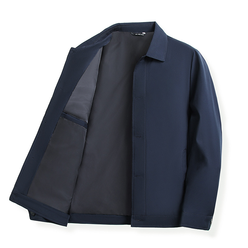 Primavera y otoño con solapa chaqueta casual de negocios chaqueta de hombre chaqueta de color sólido simple universal camiseta de moda de manga larga chaqueta