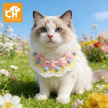 猫咪狗狗宠物围脖围兜宠物饰品针织春天围领布偶英短泰迪宠物围兜