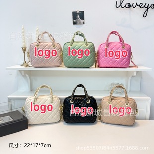 Middle ancient portable camera bag bag 2025 new diamond lattice chain bag shoulder bag messenger bag women's bag wholesale generation