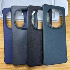 適用榮耀magic6pro碳纖維紋手機殼magic5pro十字紋無邊框素皮殼套