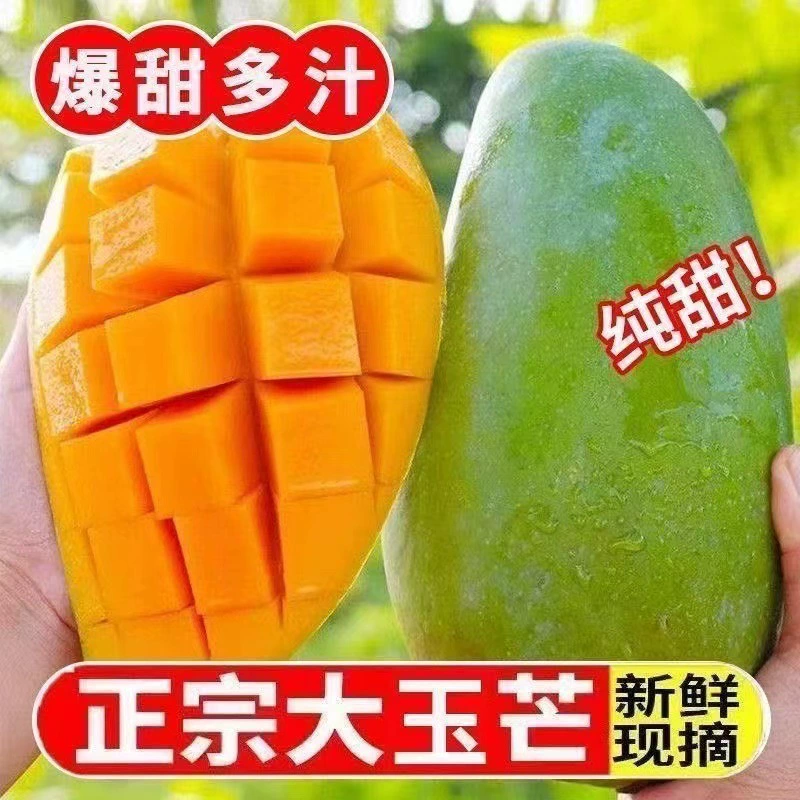 Вьетнамские зеленые манго в коробке, 1.5kg штук в коробке, каждый плод весом более 250 г, бесплатная доставка, сезонные свежие фрукты, крупные зеленые манго.