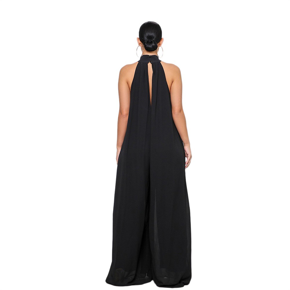 350g Weight Full Length Pants Length Polyester, Chiffon Fabric Type Mid Waist Waist Line Jumpsuits Pants Type Inelastic Elasticity Holiday, Family Gathering, Tea Party Occasion Loose Fit Type Solid Color Pattern Summer, Spring Season Women's Gender Simple Style, Classic Style Style Women's Holiday Family Gathering Tea Party Simple Style Classic Style Solid Color Full Length Jumpsuits 21