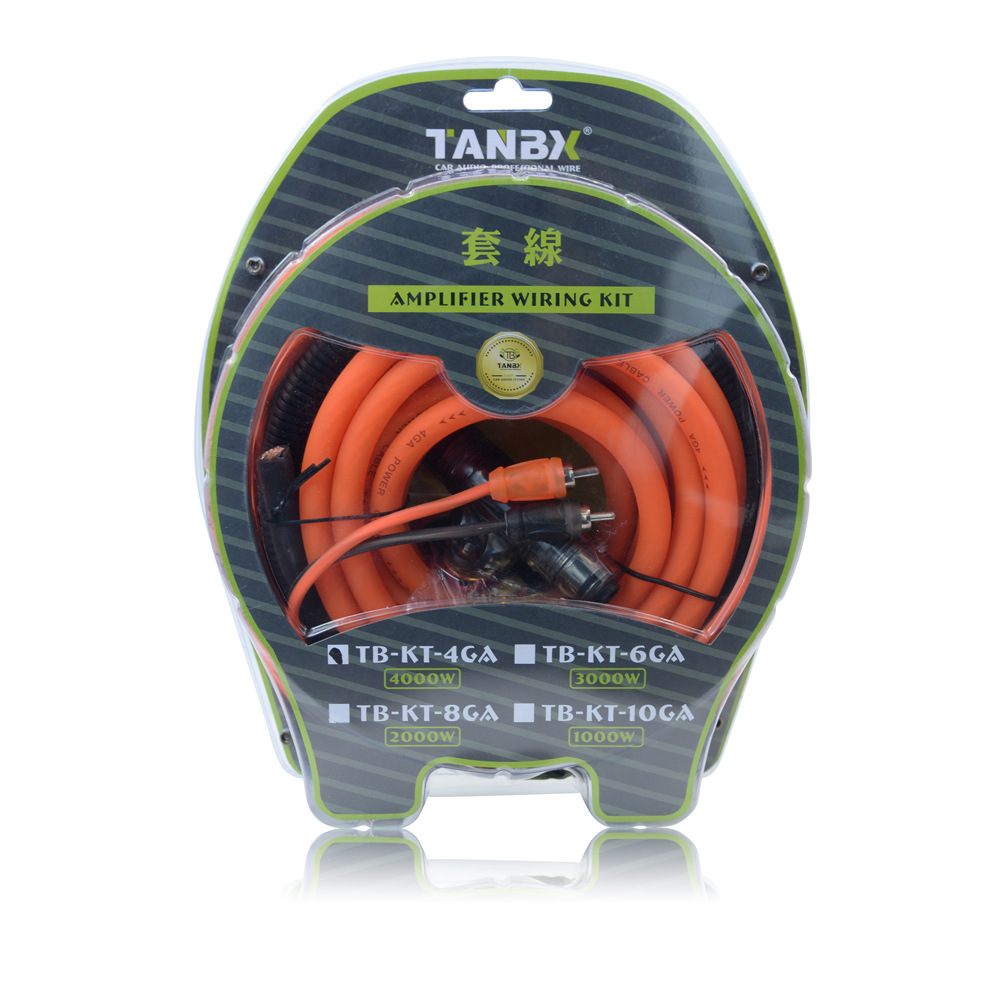 Car Audio Speaker Wire 0Ga2Ga4Ga6Ga8Ga10Ga Set Copper Clad Aluminum Set Audio Wire