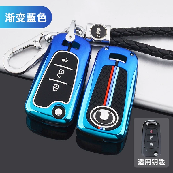 Exclusive for Fengjun - folding 3-button gradient blue (bon voyage button)
