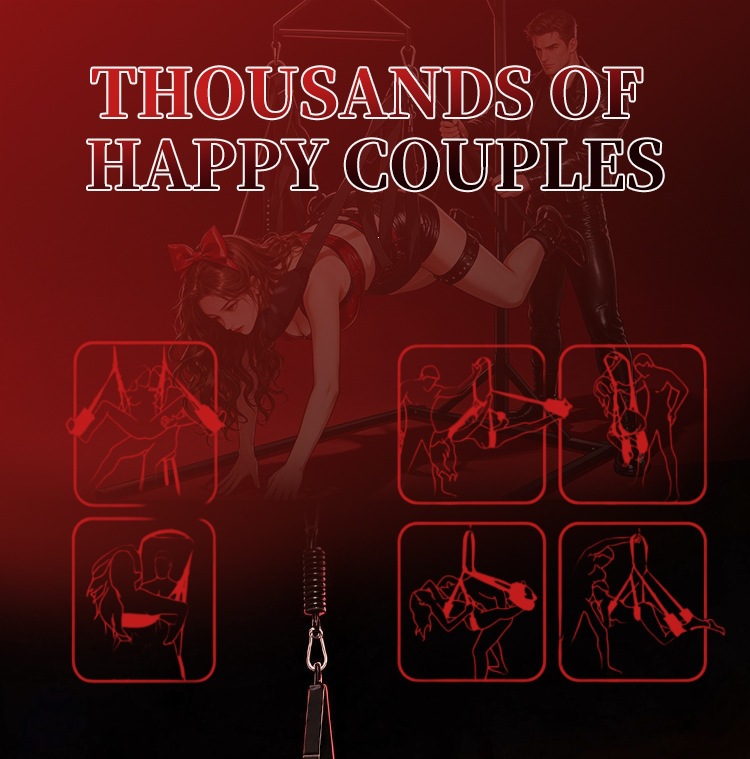 Door Swing Restraint Set with Metal Frame and PU Straps for Couples — detail image 10