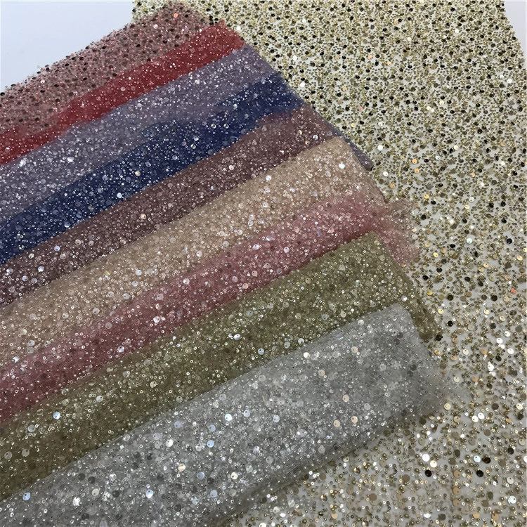 Nail sequins, silver shiny cloth, classic dress, new collection, with embroidery, factory direct supply