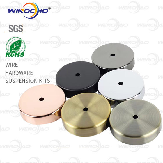 Round box ceiling disc φ60mm-400mm suspension plate white/black/gold disc power supply box suspension rod base bottom bracket