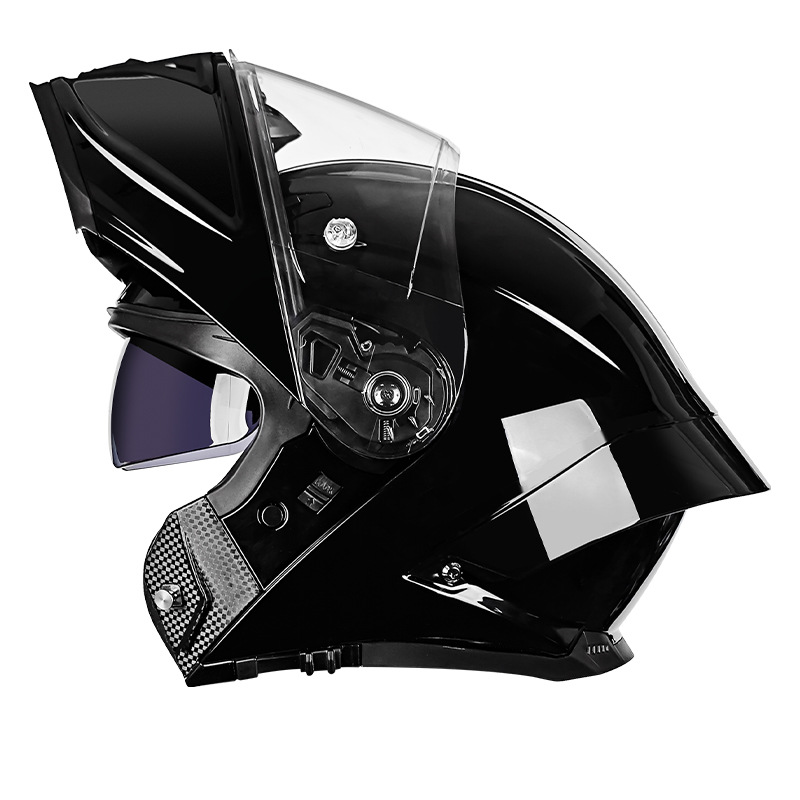 Casco de Motocicleta Integral LVCOOL para Hombre y Mujer, Casco de Carreras de Cobertura Total, Casco de Doble Visera para Todas las Estaciones, Universal.