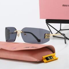 M's 54YS リムレススターと同じスタイルの女性用ハイエンドサングラス、ラージフレーム、トレンディなストリートスタイル、レトロカジュアルサングラス