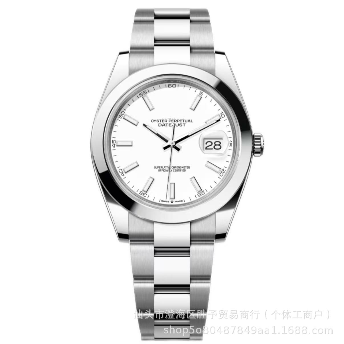 Fábrica C reloj de pulsera tipo diario de apertura de reloj de pulsera hombre correa de acero cara romana impermeable reloj mecánico automático completo