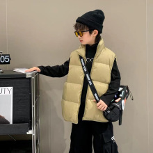 DK童装2024冬季女男童轻薄羽绒服马甲儿童中大童背心坎肩保暖外套