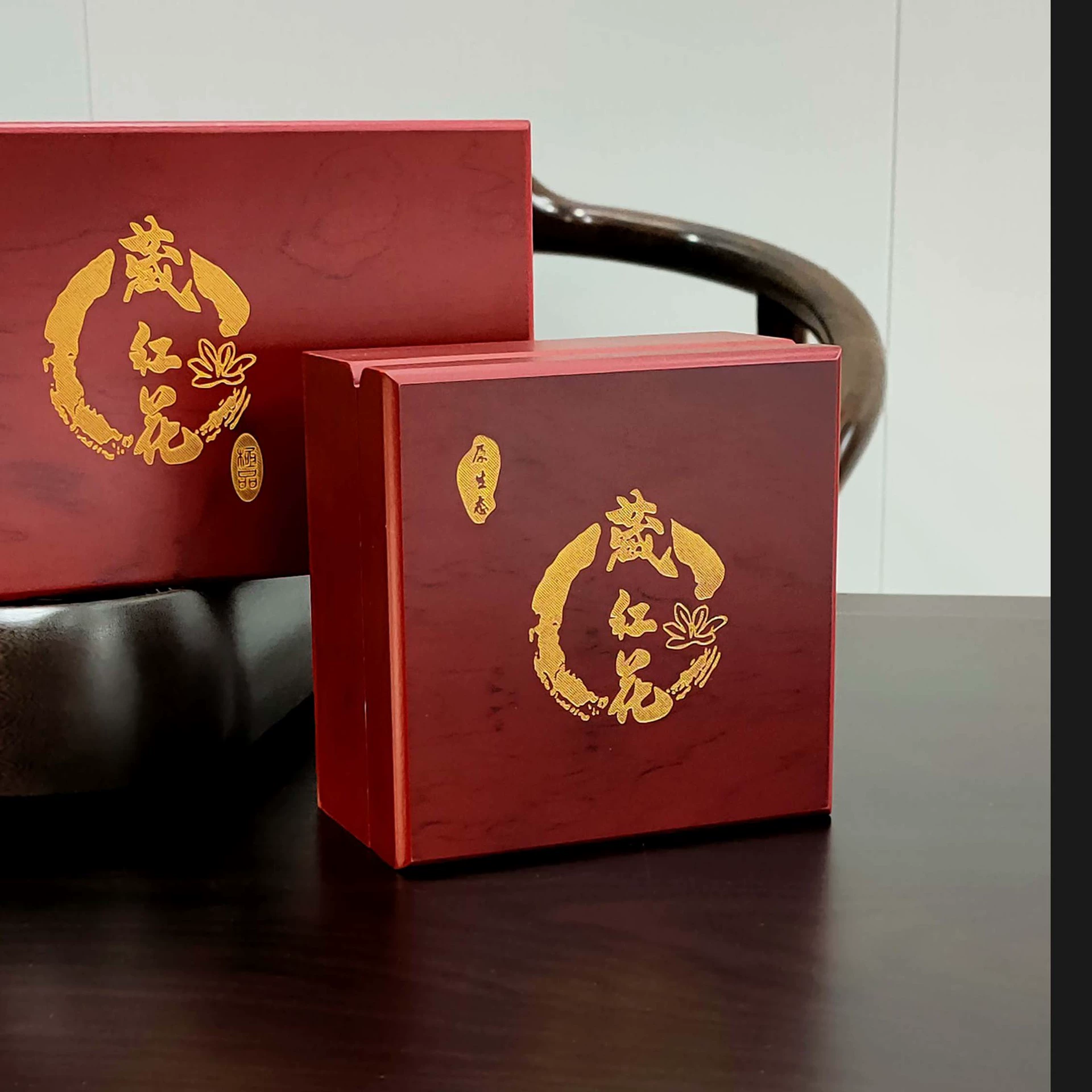 Оригинальная экологическая премиальная коробка из красного дерева с имитацией шафрана, 5-10 г, круглая коробка с одинарным/двойным бриллиантом, винтажная пустая подарочная коробка.