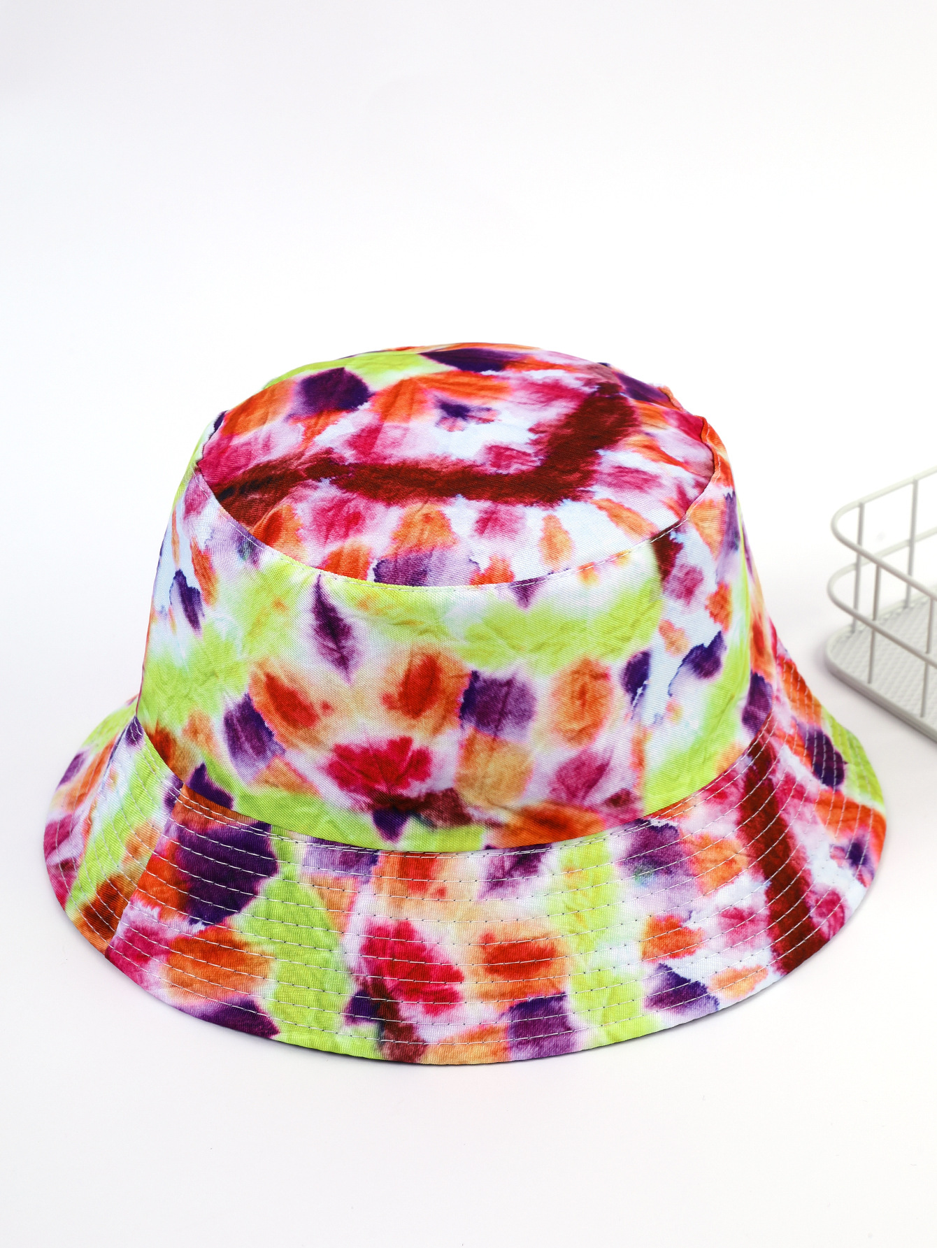 Europa y América primavera nueva playa vacaciones casual cuenca sombrero de moda hombres y mujeres arco iris de doble cara sombrero de pescador sol protección