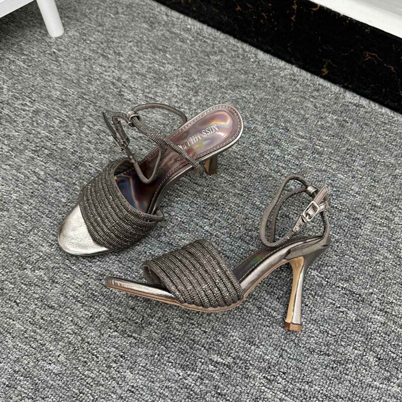 New Cross-Border Fashion Rhinestone Stiletto Sandals for Women, Heavy-Duty Style, Open-Toe, Lightweight, Versatile High Heels New Cross-Border Fashion Rhinestone Stiletto Sandals for Women, Heavy-Duty Style, Open-Toe, Lightweight, Versatile High Heels