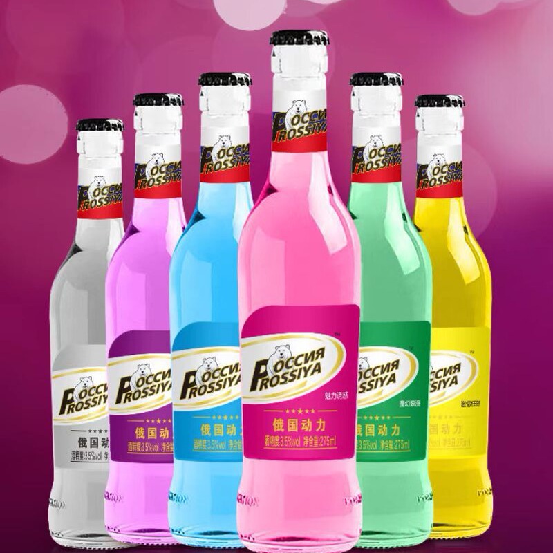 Russian Power Fighting Nation Exclusive for 3.5-degree Power Soda Wine Nightclub Best Selling Wholesale 24 Bottles 275 ml