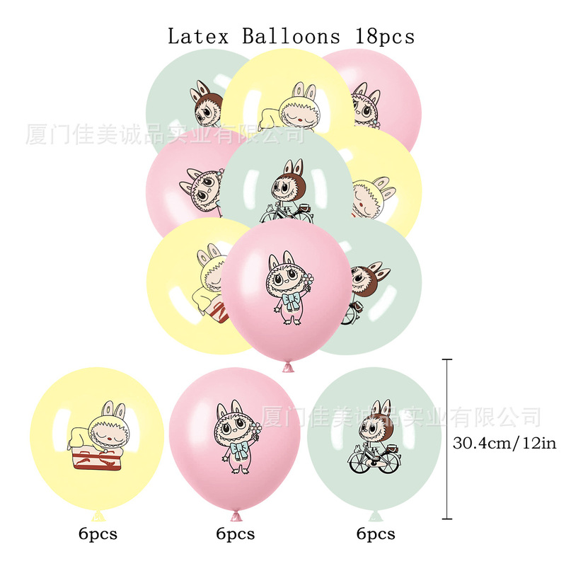 新商品の布のテーマのパーティーセットの子供の誕生日のシーンの配置の旗のケーキの旗の風船のセット|undefined