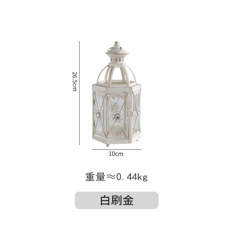 En stock al por mayor de la vendimia candelabro vidrio viento lámpara patio modelo decoración escritorio vela titular